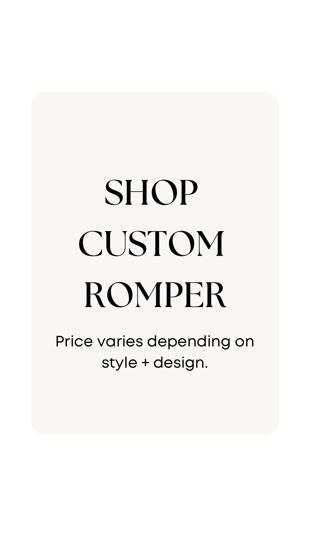 Custom Romper