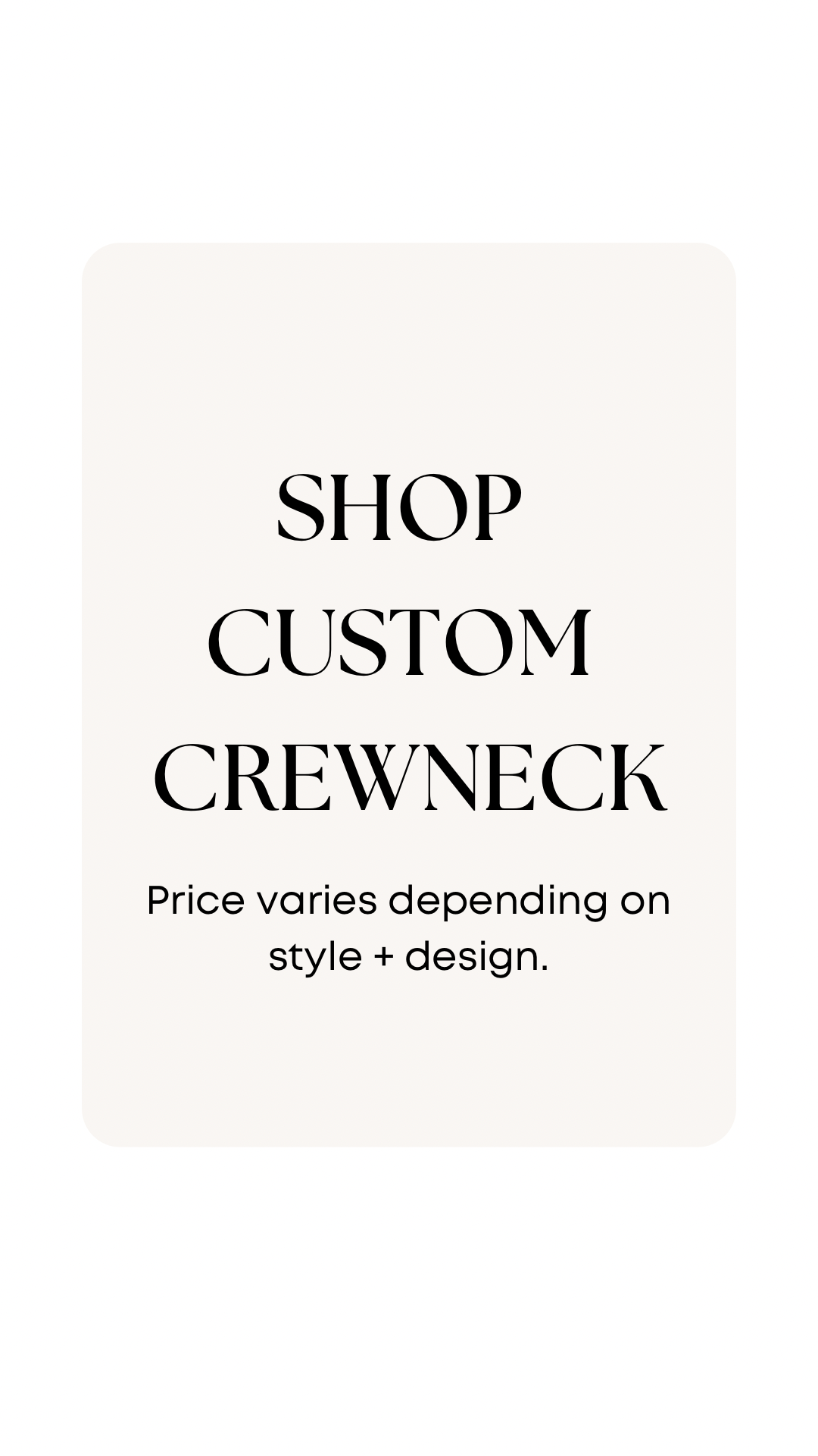 Custom Crew Neck