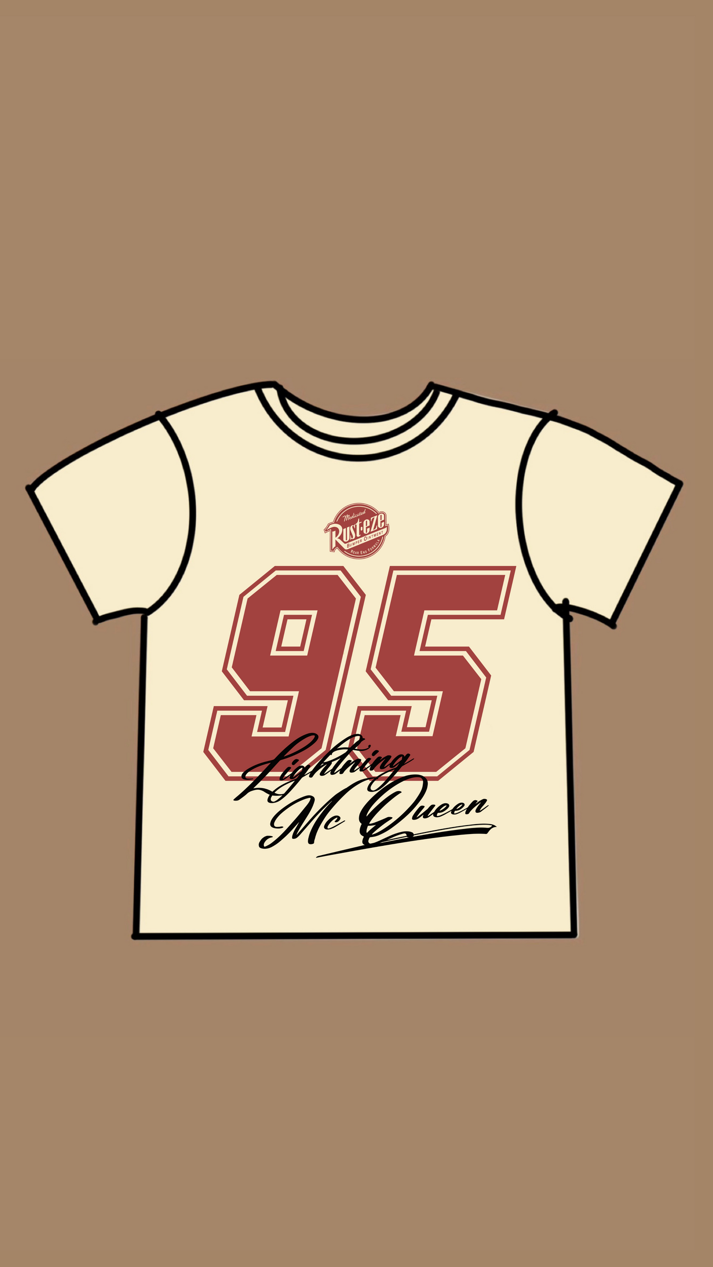 Neutral Double Sided Red Car T-Shirt