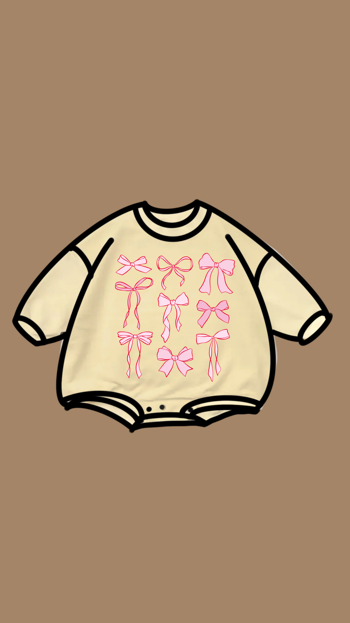 Coquette Pink Bows Long Sleeve Romper